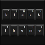 black keyboard android application logo